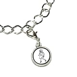 Zombie Family Mom Silver Plated Bracelet with Antiqued Charm