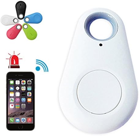 Anti-Lost GPS Locator，Shellvase Mini GPS Tracking Finder Device,Tag Alarm Car Bag Key Kids&amp;Pet Dog Tracker (White)