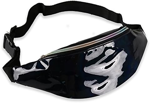 Purest Heart Hologram Fanny Pack – Neon Waist Bag for Women and Men, Holographic Cute Fanny Pack for Travel, Holiday, Festival,Party.