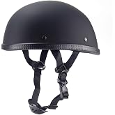 Woljay Motorcycle Half Helmet Beanie Cruising Skull Cap Small Helmets for Motorbike Scooter Chopper Moped Scooters Electric DOT