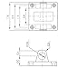 Baomain Foot Flange CB-63 for Foot Mounting Work for Pneumatic SC 63 Cylinder with 4 Screws