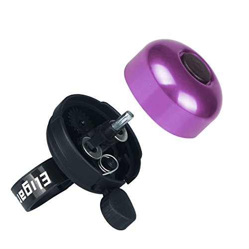 Eligara Bicycle Bell by Aluminum Alloy Bike Bell with Loud, Long, Crisp Sound for Mountain Road Electric Bike Cycle Scooter Ebike Cruiser Tricycle MTB BMX (Purple)