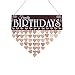 WINOMO Wooden Hanging Reminder Family Birthday Board Plaque Birthday DIY Calendar