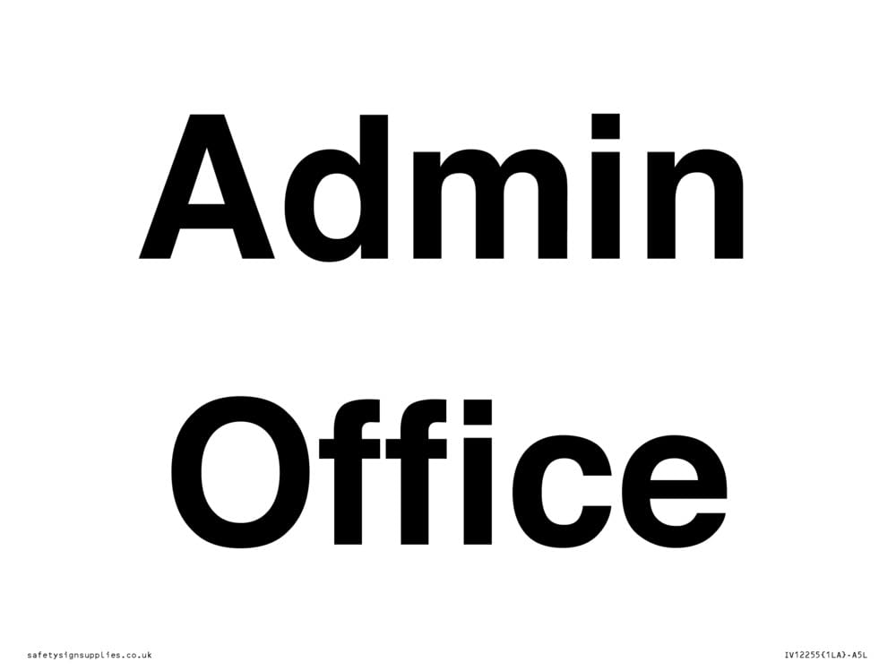 Admin Office Sign - 200x150mm - A5L