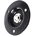 Axegrinderz F484 Black Speaker Cabinet Amp Jack Plate, 2 inch Round Metal with 1/4 inch Heavy Duty SPC Jack
