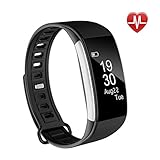 Fitness Tracker Watch, Egiant Waterproof Activity Tracker Bracelet with Heart Rate Monitor, Bluetooth 4.0 Touch Screen OLED Wristband Call MSM Reminder for ios and Android Smartphone