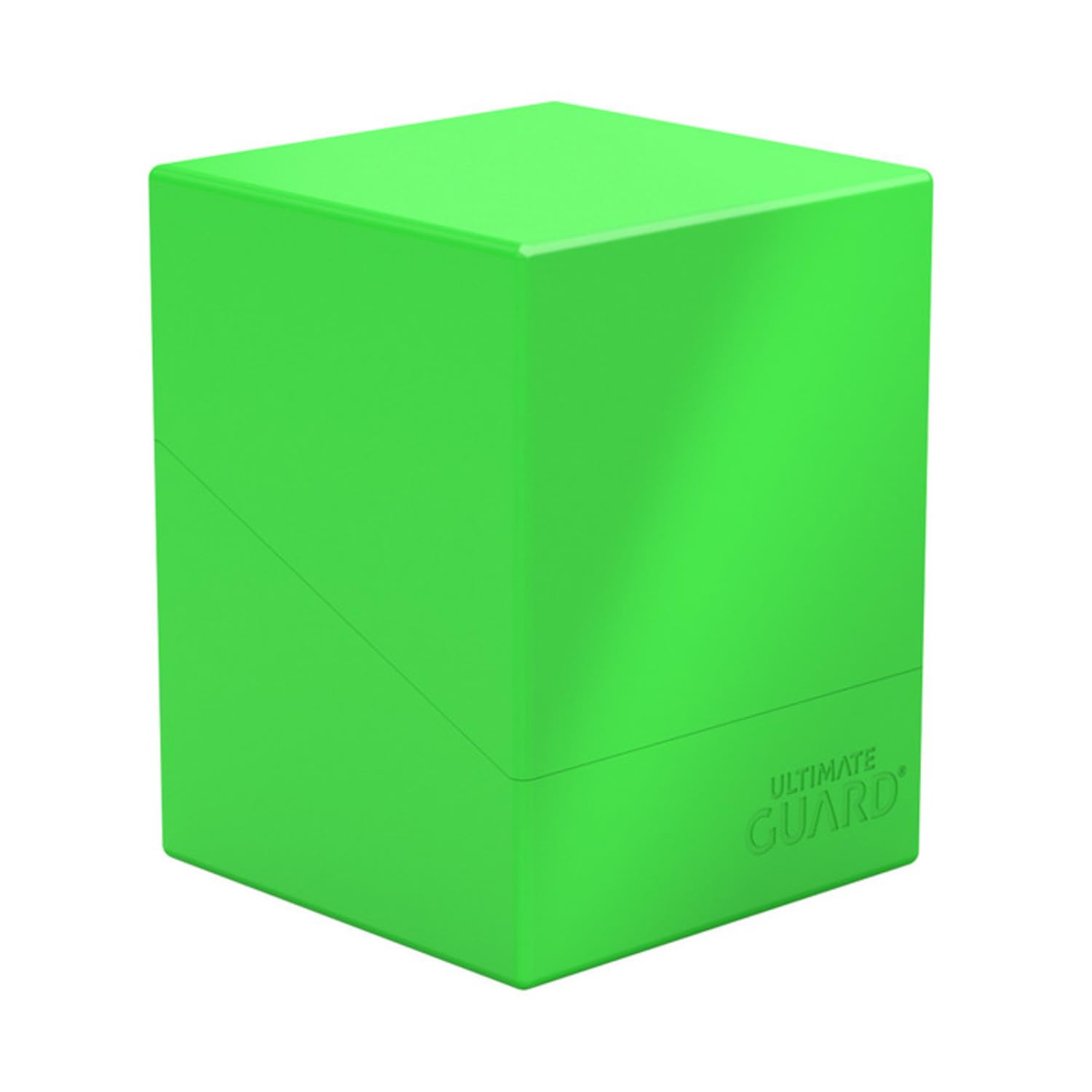 Photo 1 of Ultimate Guard Boulder Solid 100+, Deck Case for 100 Double-Sleeved TCG Cards, Neon Green, Secure & Durable Storage for Trading Card Games, No Transparency