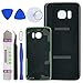 LUVSS [Extra Adhesive] Back Glass Replacement for Samsung Galaxy S7 Edge G935 (All Carriers) Rear Cover Glass Panel Case Housing with Opening Tools Kit (Black)