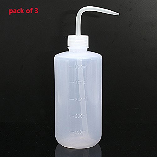3 x 16oz 500ml Large Squeeze Water Bottle Transparent Liquid Container