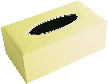 Eco-leather Tissue Boxes for Removable tissues suit for decorative accessories car decoration (yellow)