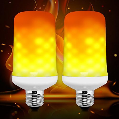 Flame Bulb Smarlance E26 LED Flame Effect Fire Light Bulb 2 Modes amps,Simulated Nature Fire in Antique Lantern Atmosphere for Holiday Hotel/ Bars/ Home Decoration
