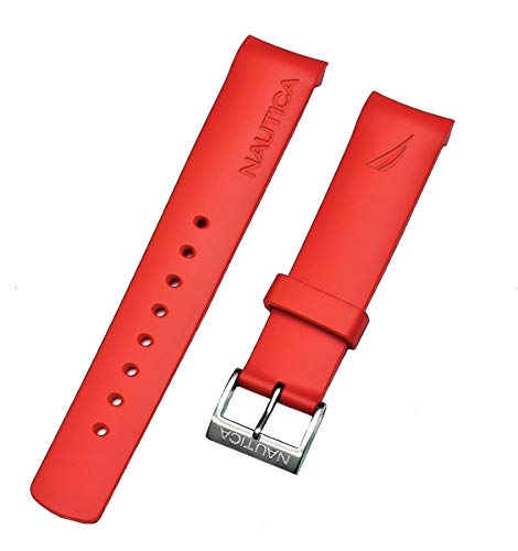 Nautica Men's N18639G | A18639G BFD 101 Dive Style Chrono Flag Red Original Replacement Watch Band | Strap