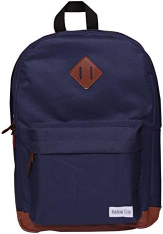 Folding City Backpack For Boy Teenagers Pig Nose Designs Fashion Casual Travel Deep Blue School Bag