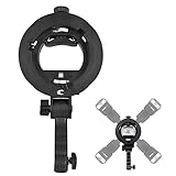 UTEBIT Speedlight Bracket 5 Flashes Multi Flash Grip Holder Bowens S Type Bracket Angle Adjustable Umbrella Mount for Softbox Snoot Beauty Dish Reflector