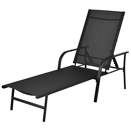 Giantex Pool Chaise Lounge Chair Recliner Patio Furniture With Adjustable Back