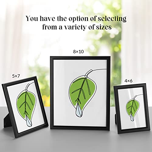 Picture Frame 4x6, Matte Black Photo Frames with High Definition Glass