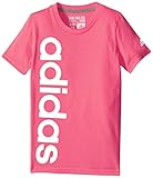 adidas Big Girls' Lineer Gradient T-Shirt, Pink Glow, Medium