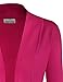 BIADANI Women Classic Soft Long Sleeve Open Front Cardigan Sweater Magenta 2X-Large