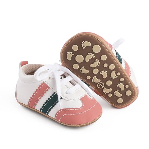 HsdsBebe Baby Boys Girls Pu Leather Hard Bottom Walking Sneakers Toddler Rubber Sole First Walkers Infant Cartoon Slippers Crib Shoes