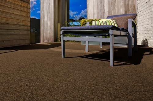 andiamo Kunstrasenteppich Field mit Noppen - Kunstrasen Outdoor zur Verwendung als Balkon Bodenbelag oder Outdoor Teppich - witterungsbeständig und zu
