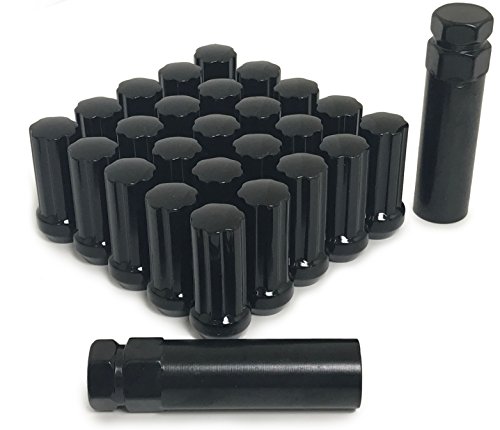 Click Here to See More Images 20 BLACK SPLINE LUG NUTS | 14X1.5 | 2 KEYS!