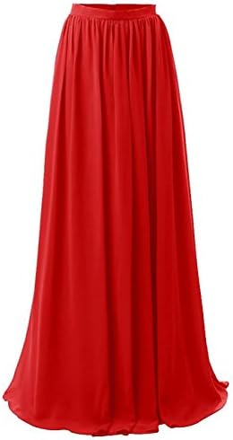 Duraplast Women's Plus Size Long Skirt Flowing Chiffon Formal Skirts