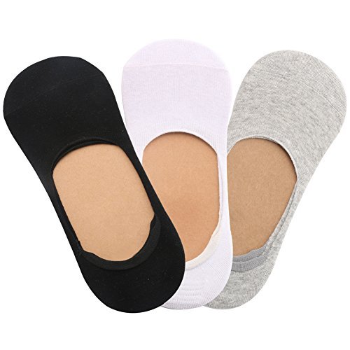AZB Mens Low Cut No Show Casual Socks Liners Non Slip Size Medium-3 Pairs WZ001