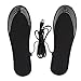 1 Pair USB Heated Insoles Electric Powered Heating Shoes Insoles Feet Warmth-Keeping Pads Free Size (Men)