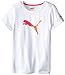 PUMA Big Girls' Short Sleeve Core Tee Shirt, White, 12-14 (Large)