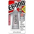 E6000 231020 Adhesive with Precision Tips, 1.0 fl oz