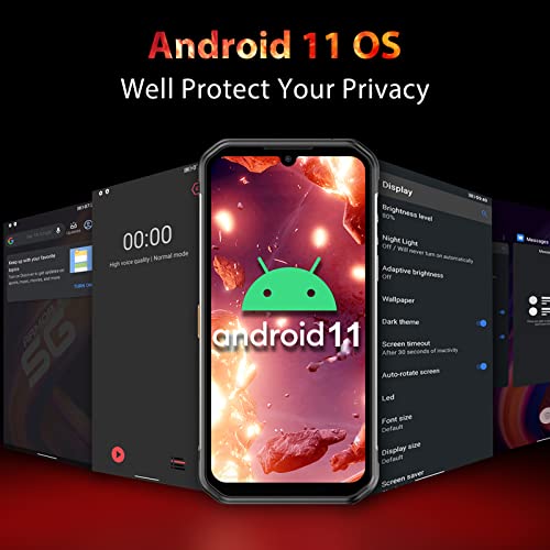 Ulefone Armor 11 5G Rugged Phones Unlocked, IR Night Vision Camera 8GB 256GB Waterproof