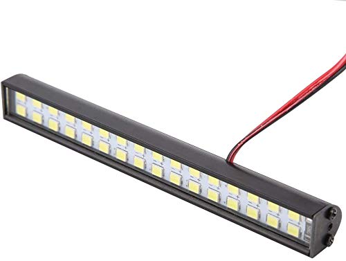 VGEBY RC Roof Lamp, 32Pcs LED High Brightness Lamp Beads Remote Control Car Roof Lamp 100mm RC Crawler Universal Light Bar Part Accessory Model Toy