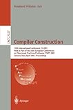 Image de Compiler Construction: 10th International Conference, CC 2001 Held as Part of the Joint European Conferences on Theory and Practice of Software, ETAPS