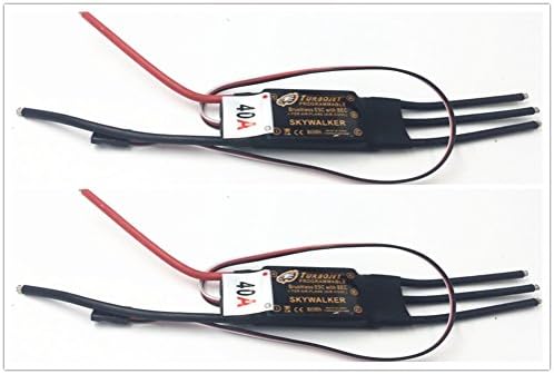 2pack Turbojet 40A Skywalker 2-3s 40a ESC Brushless ESC Electric Speed Controller for Rc Airplane Quadcopter Hexrcopter Multirotor Vehicle