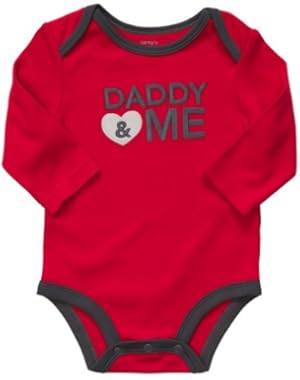 Baby Boys Long Sleeve Bodysuit (3 Months, Red)