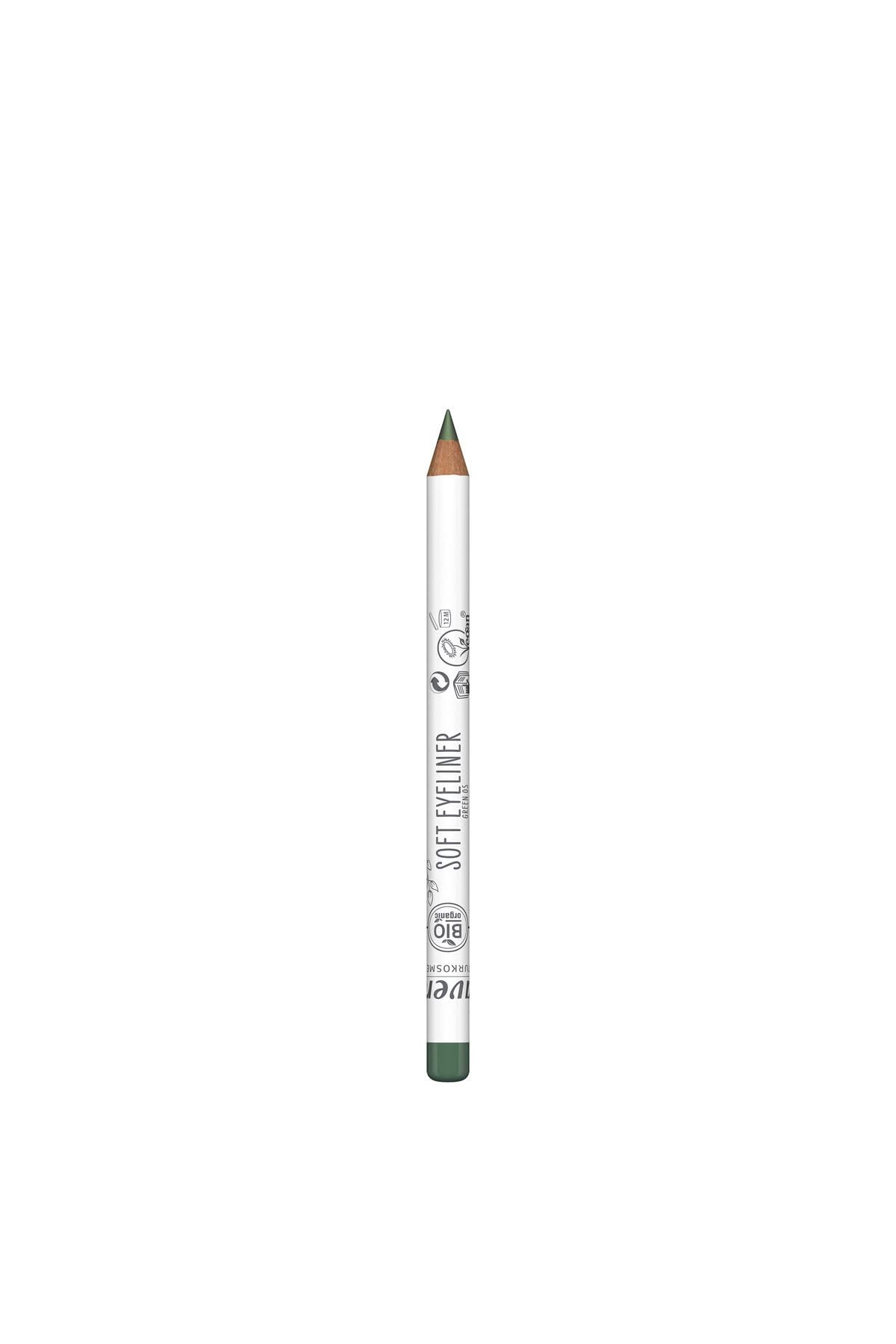 Lavera Soft Eyeliner - Green 05 - Natural Cosmetics - Comfortable Application - Free from Silicones & Mineral Oil - Vegan - Organic Jojoba & Sunflower Oil - 1.14g