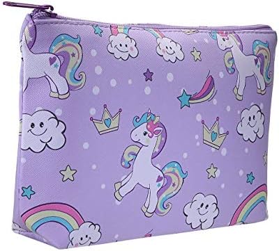 PACKNBUY Cosmetic Makeup Pouch Unicorn Purple