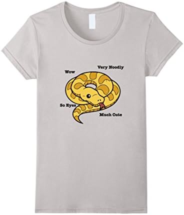 Women's Adorable Ball Python Snake Anatomy T-Shirt Large Silver