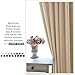 PONY DANCE Kitchen Beige Curtains - Home Decoration Room Darkening Thermal Insulated Blackout Window Treatments/Draperies Block Light Protect Privacy, 42 W x 54 L, Biscotti Beige, 2 Pieces