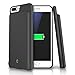 LoHi Battery Case for iPhone 8 Plus / 7 Plus / 6s Plus / 6 Plus 7000mAh Capacity Support Headphones Smart Extended Battery Rechargeable Protective Portable Charger + Free Glass Film 5.5 Black
