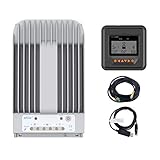 EPEVER MPPT Solar Charge Controller 40A 150V PV Solar Panel Controller Negative Ground W/ MT50 Remote Meter + Temperature Sensor PC Monitoring Cable[Tracer4215BN]
