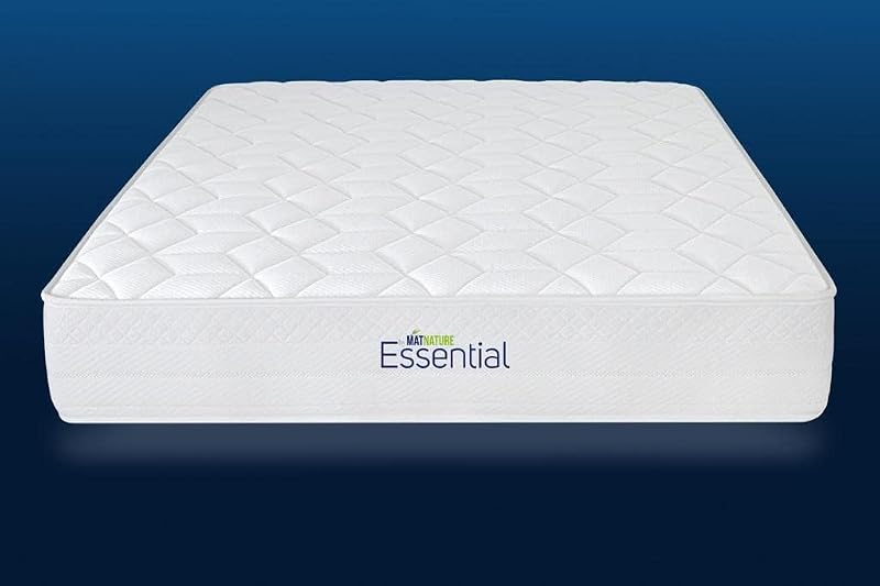 | Essenciais | Colchão viscoelástico | Núcleo HR (Alta Resiliência) | Eco-Sustentável e Compactado | Verão-Inverno Reversível | Altura 24 cm | Presente de Almofada (90 x 200 cm)
