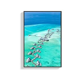 Framed Canvas Wall Art for Living Room, Bedroom Seaside Canvas Prints for Home Decoration Ready to Hang - 16x24 inches