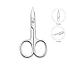 LIVINGO Premium Manicure Nail Scissors Multi-purpose Stainless Steel Cuticle Pedicure Beauty Grooming Kit for Eyebrow, Eyelash, Dry Skin Curved Blade 3.5 inch