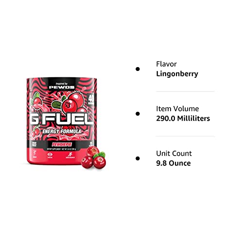 G Fuel Lingonberry Flavored Inspired by PewDiePie GameChanging Energy
