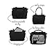 JuJuBe Be Classy Structured Multi-Functional Diaper Bag/Purse, Onyx Collection - Black Out