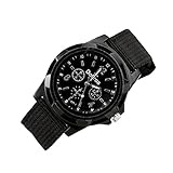 Mens Quartz Watch,Hosamtel Men's Fashion Sport Braided Canvas Belt Watch Analog Wrist Watch