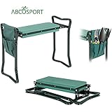 Garden Kneeler And Seat - Protects Your Knees, Clothes From Dirt &amp; Grass Stains - Foldable Stool For Ease Of Storage - EVA Foam Pad - Sturdy and Lightweight - Comes With A Free Tool Pouch!