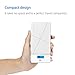 1byone 10,000 mAh 2-Port Portable Charger, Compact External Battery Power Bank with LCD Display & Classic Pattern for Smartphones, Tablets & Bluetooth headset, White