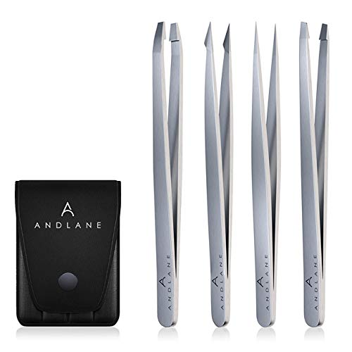 Tweezers Professional Stainless Steel 4Piece Precision Tweezer Set